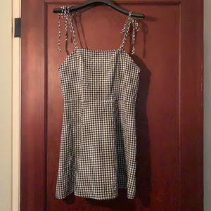Gingham mini dress!!